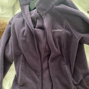 Purple Fleece Columbia Zip Up